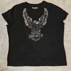 Harley-Davidson Black Tee with Eagle Design
